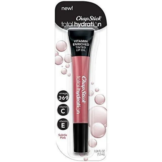 ChapStick Total Hydration olio labbra colorato Subtle Pink vitamina E