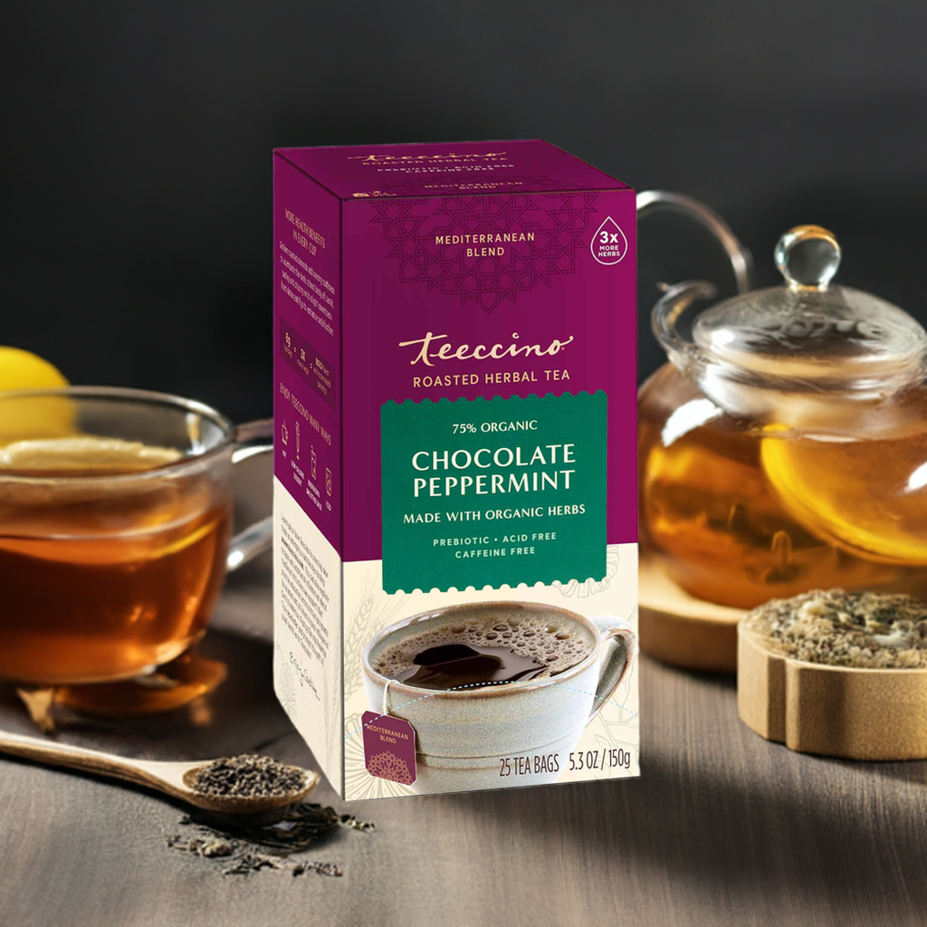 Teeccino Chocolate Peppermint Tisana Cacao Menta 25 Bustine