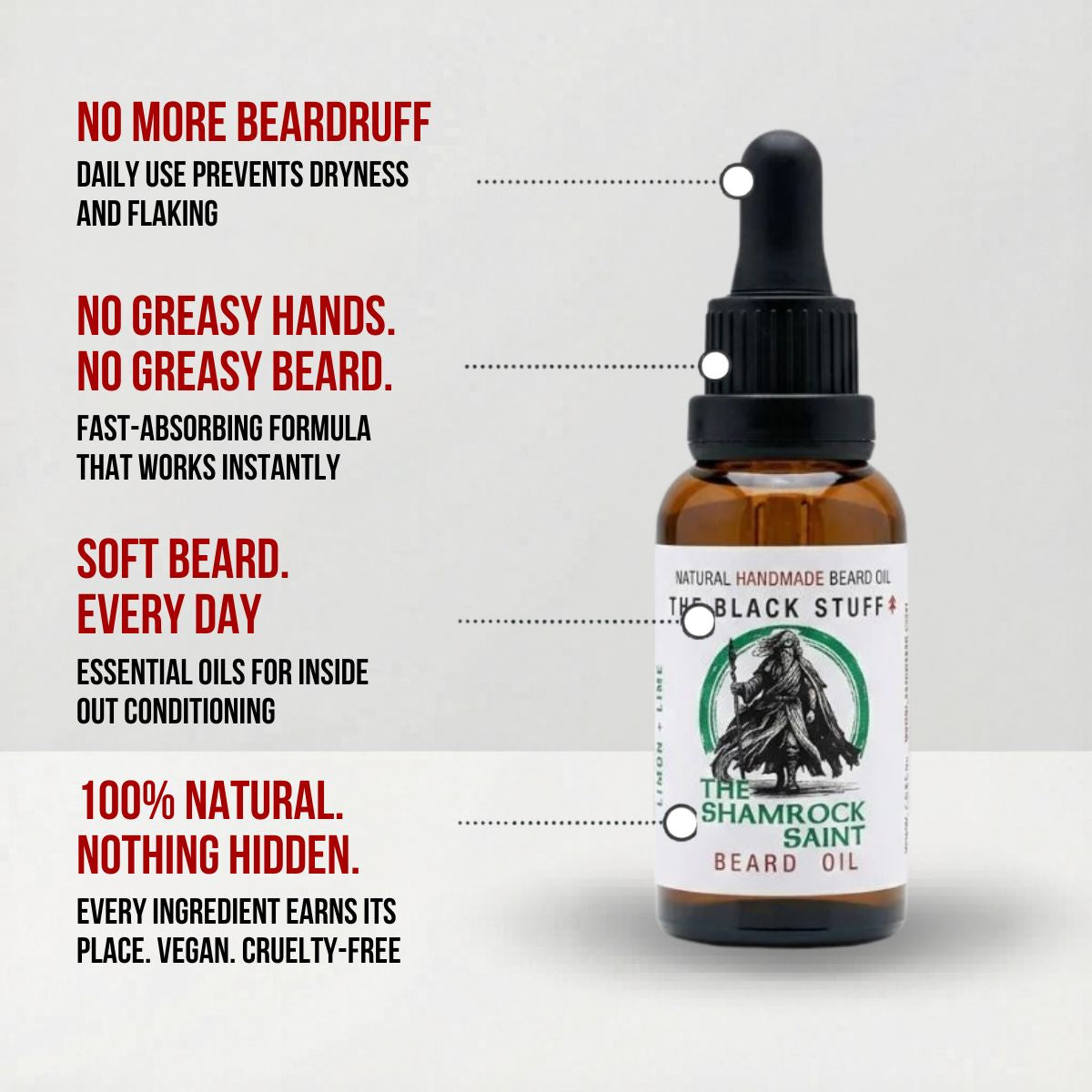 The Black Stuff Shamrock Saint Olio Barba edizione limitata
