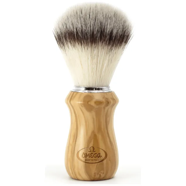 Omega Hi-Brush 0146832 pennello da barba legno ulivo