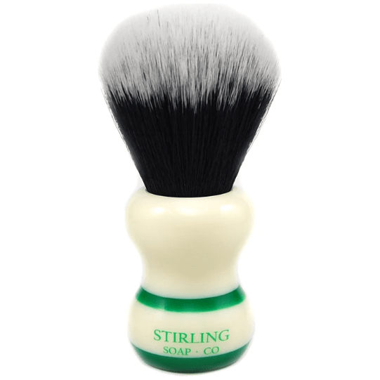 Stirling Green Stripe Pennello Barba Sintetico 2-Band