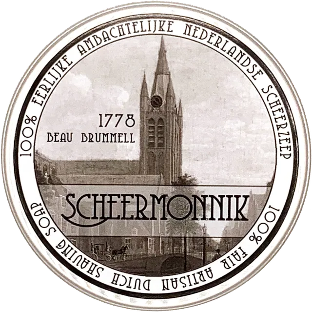 Scheermonnik 1778 Beau Brummel sapone barba 75 g miele tabacco