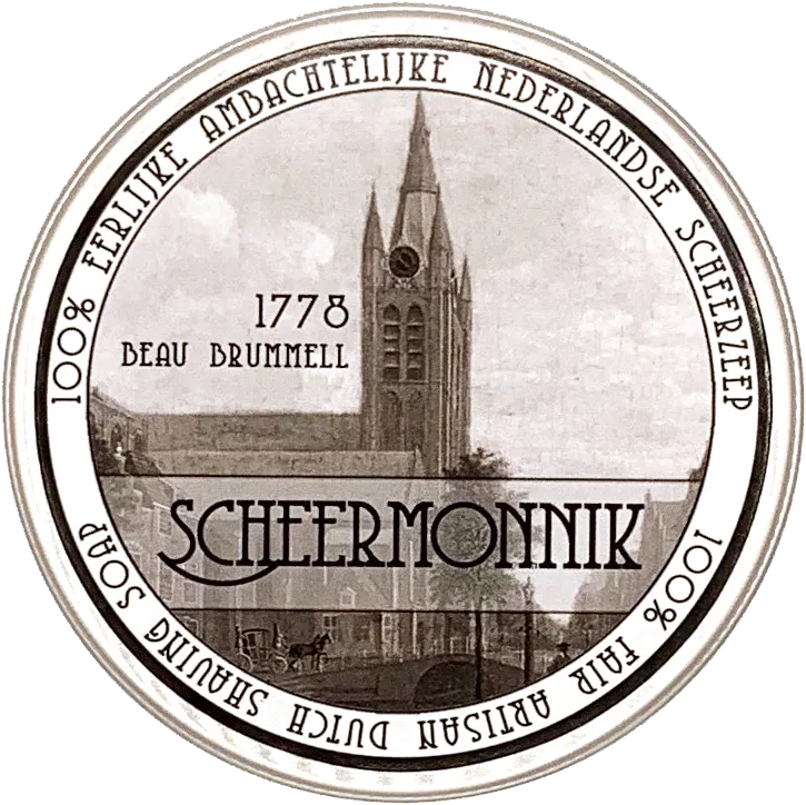 Scheermonnik 1778 Beau Brummel sapone barba 75 g miele tabacco