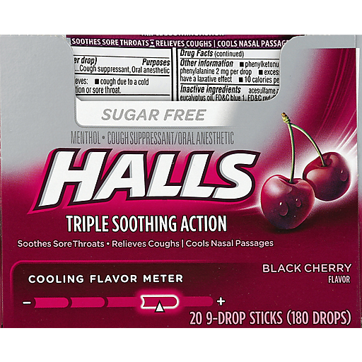 Halls Black Cherry caramelle tosse 180 pz amarena