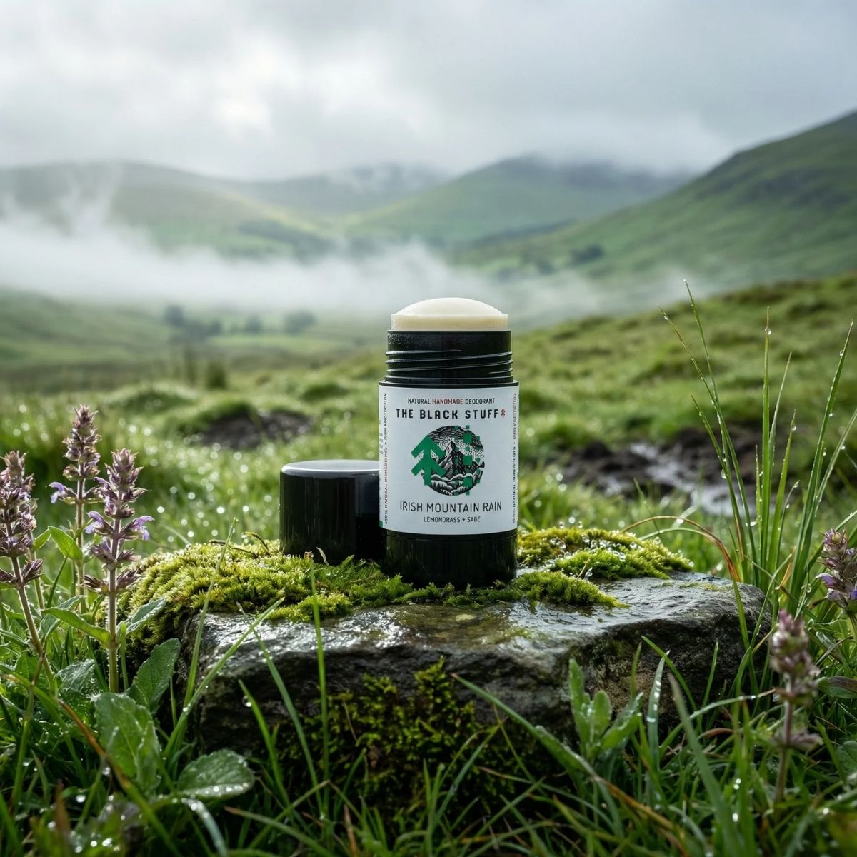The Black Stuff Natural Deodorant deodorante Irish Mountain Rain