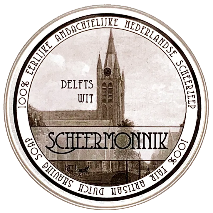 Scheermonnik Scheerzepen Delfts Wit Sapone da Barba 75g