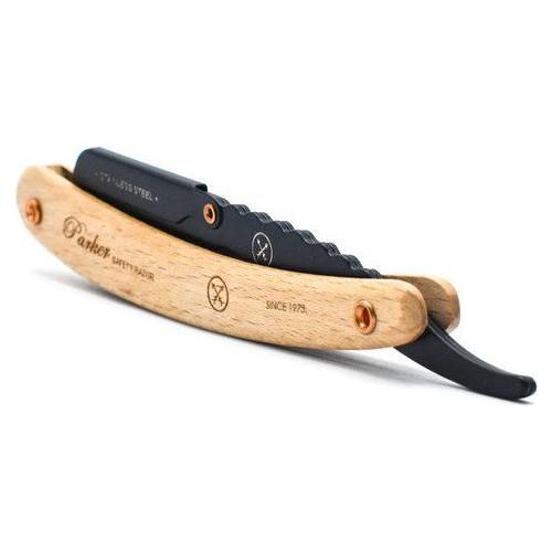 Parker SRPBA Shavette Rasoio Barbiere Manico Legno Pino