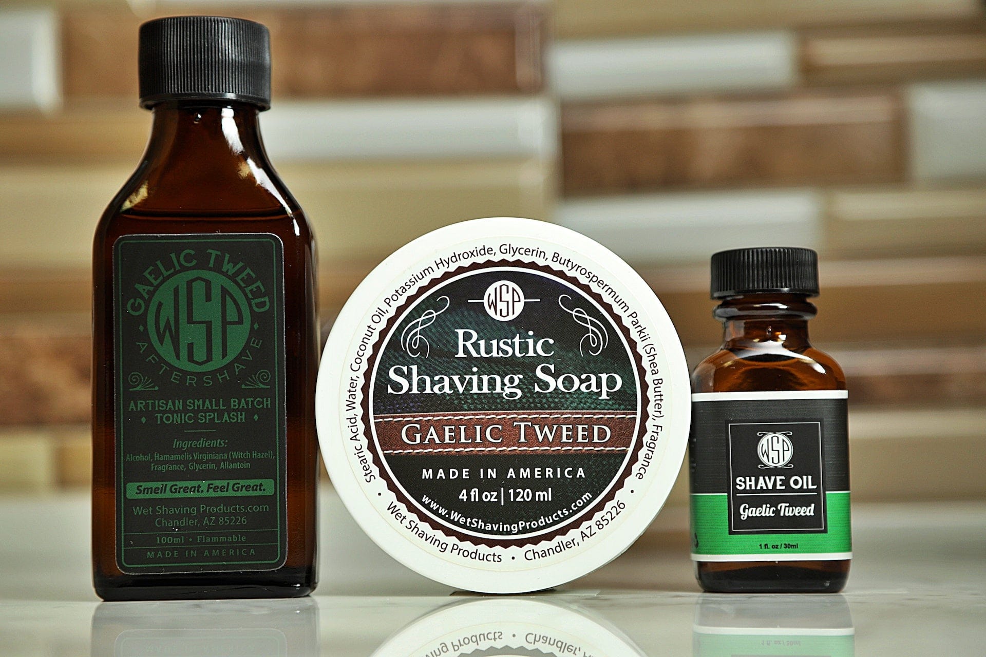 Wet Shaving Products Gaelic Tweed Rustic sapone da barba vegan solo sapone